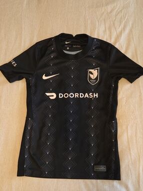 Nike Kids Black Angel City FC Soccer Jersey with White Logos Size XS